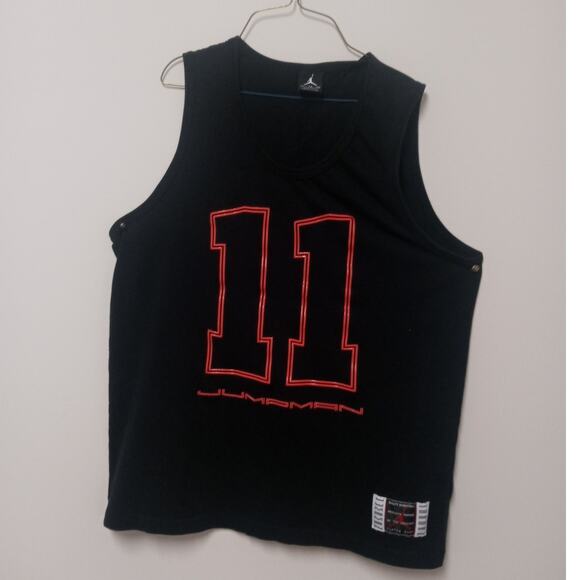 Jordan XI Retro 11 Black Infrared Tank Top Shirt / Rare Jumpman  - Size XL - Picture 1 of 6